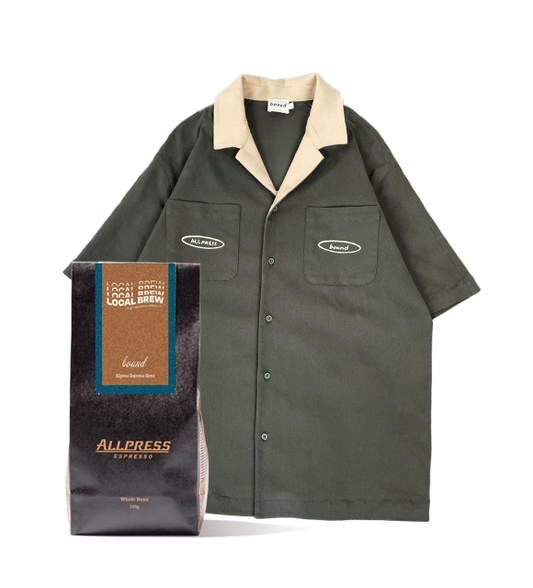 Allpress X Bound Bowling Shirt and Coffee